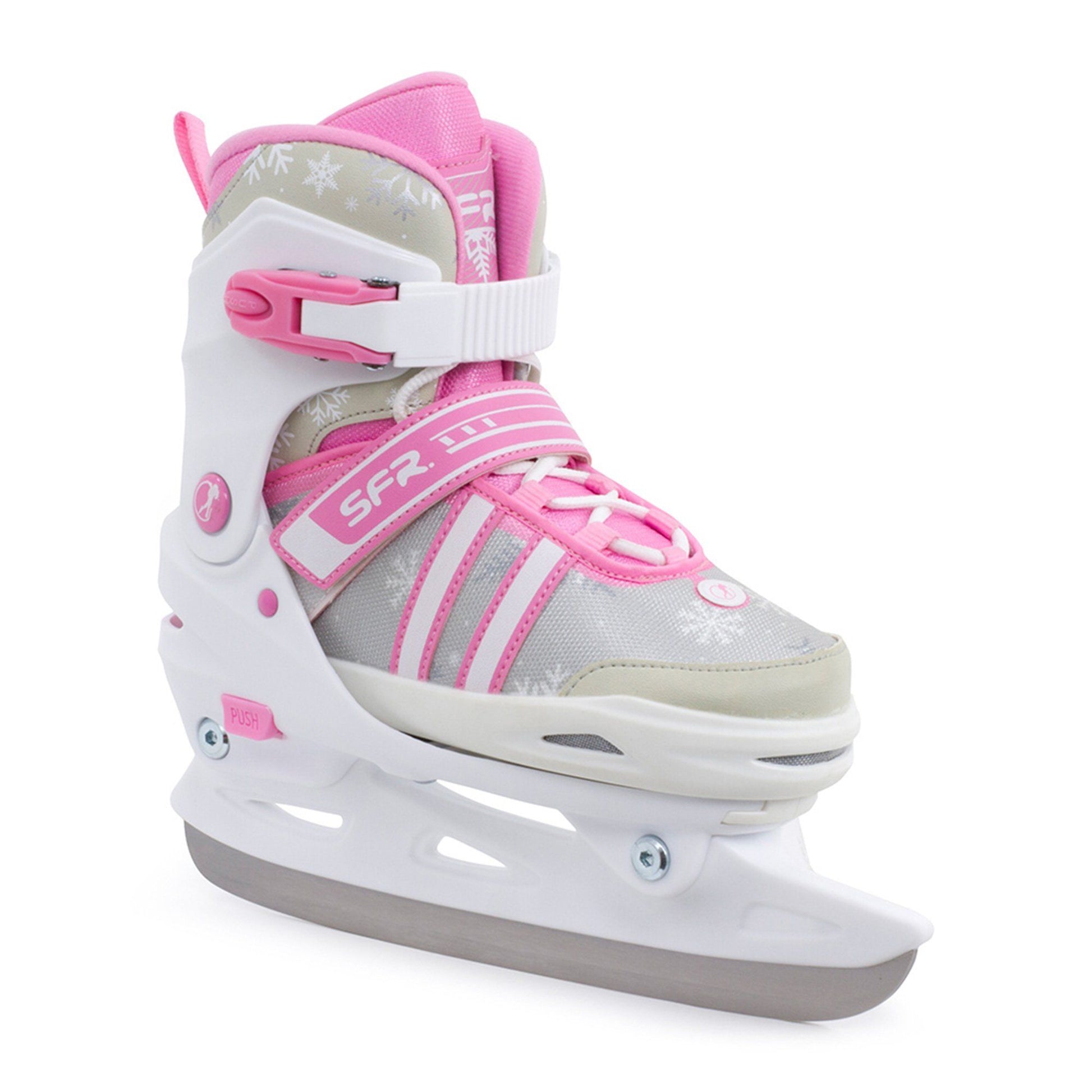 SFR Nova Adjustable Ice Skates - White/Pink Ice Skates SFR