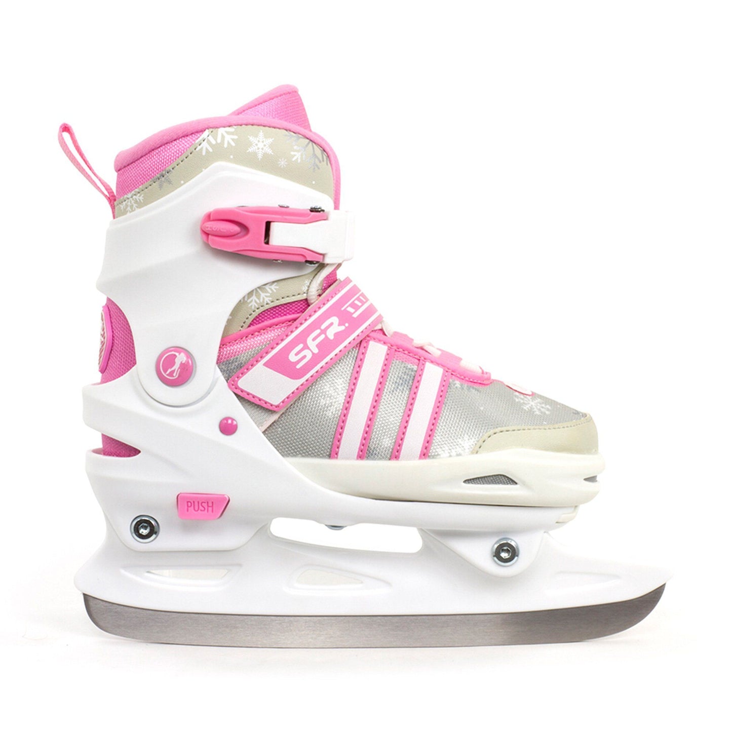 SFR Nova Adjustable Ice Skates - White/Pink Ice Skates SFR