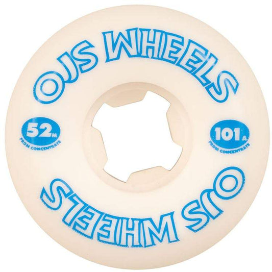 OJ Wheels From Concentrate Hardline 101a Skateboard Wheels White 52 MM Skateboard Wheels OJ Wheels