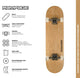 Rampage Natural Stain Complete Skateboard, 8'' Complete Skateboards Rampage 