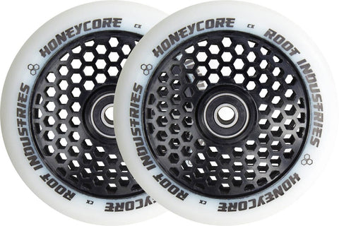Root Honeycore White 110mm 2-pack Pro Scooter Wheels, Black