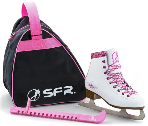 SFR Ice Skate Junior Skate Pack, White/Pink, Multiple Sizes